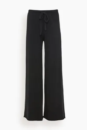 Adler Relaxed Pull on Straight Leg Pant in Black