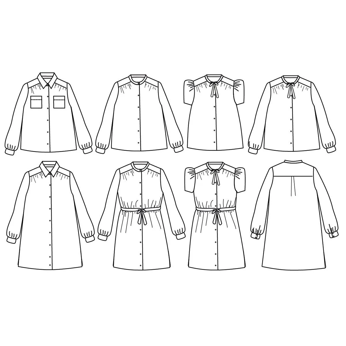 ALEX Blouse or Dress - Girl 3/12Y - Paper Sewing Pattern