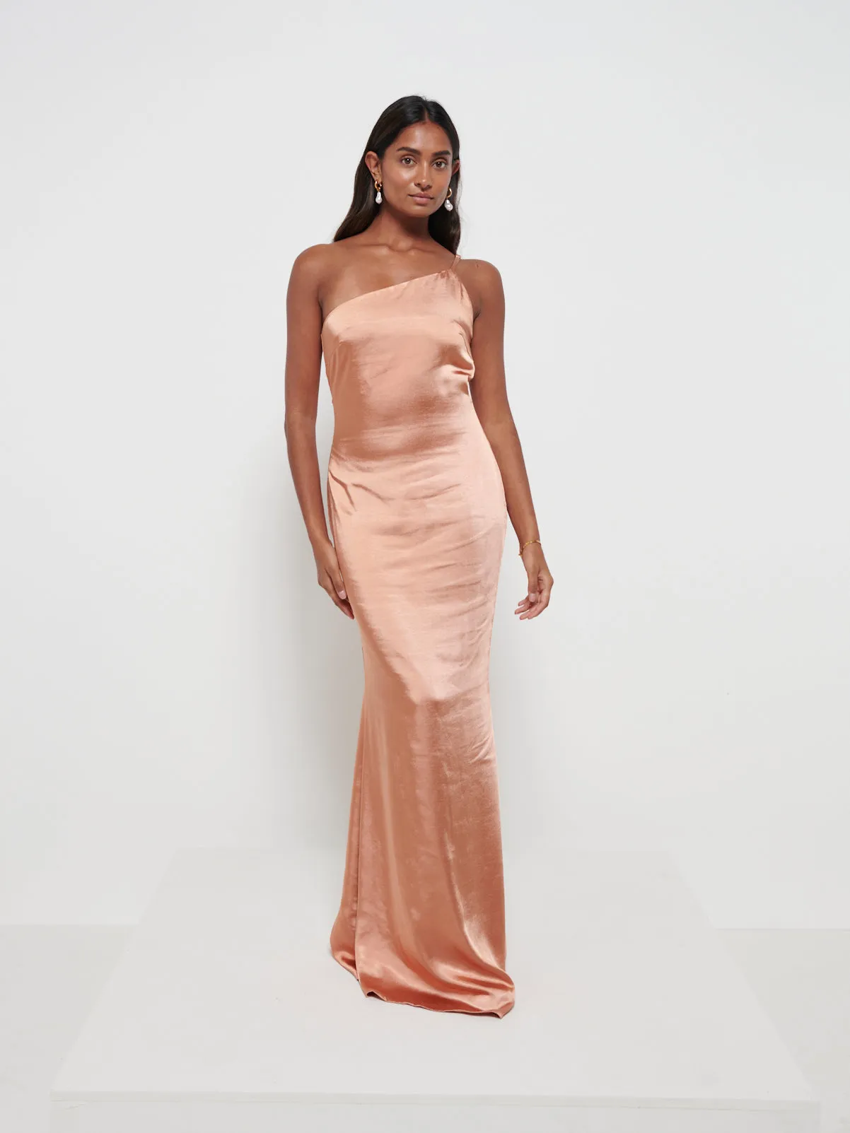 Amelia Maxi Bridesmaid Dress - Matte Cinnamon