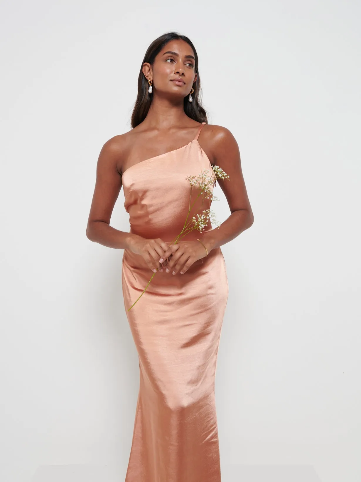 Amelia Maxi Bridesmaid Dress - Matte Cinnamon