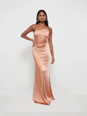 Amelia Maxi Bridesmaid Dress - Matte Cinnamon