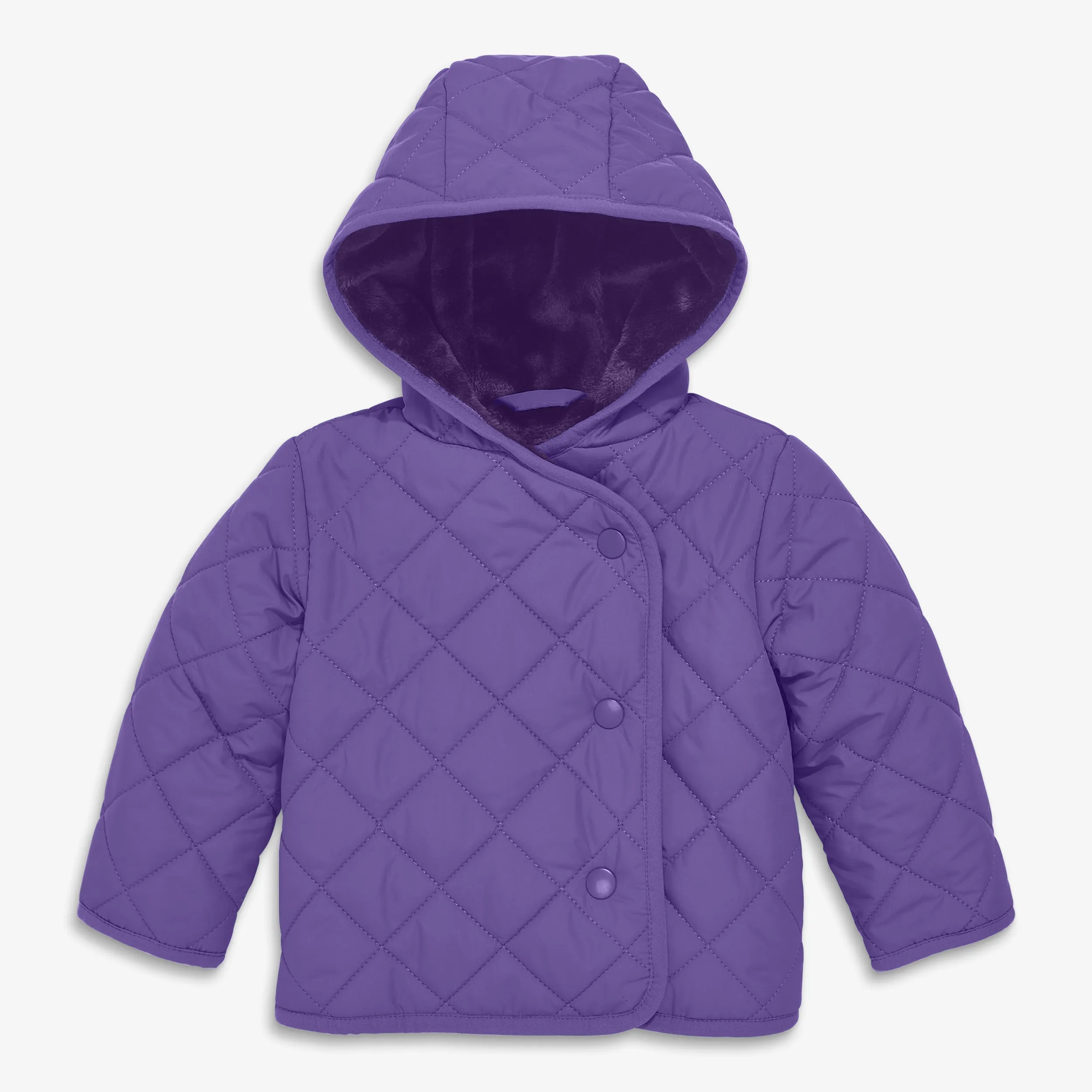 Baby quilted fleece-lined puffer jacket