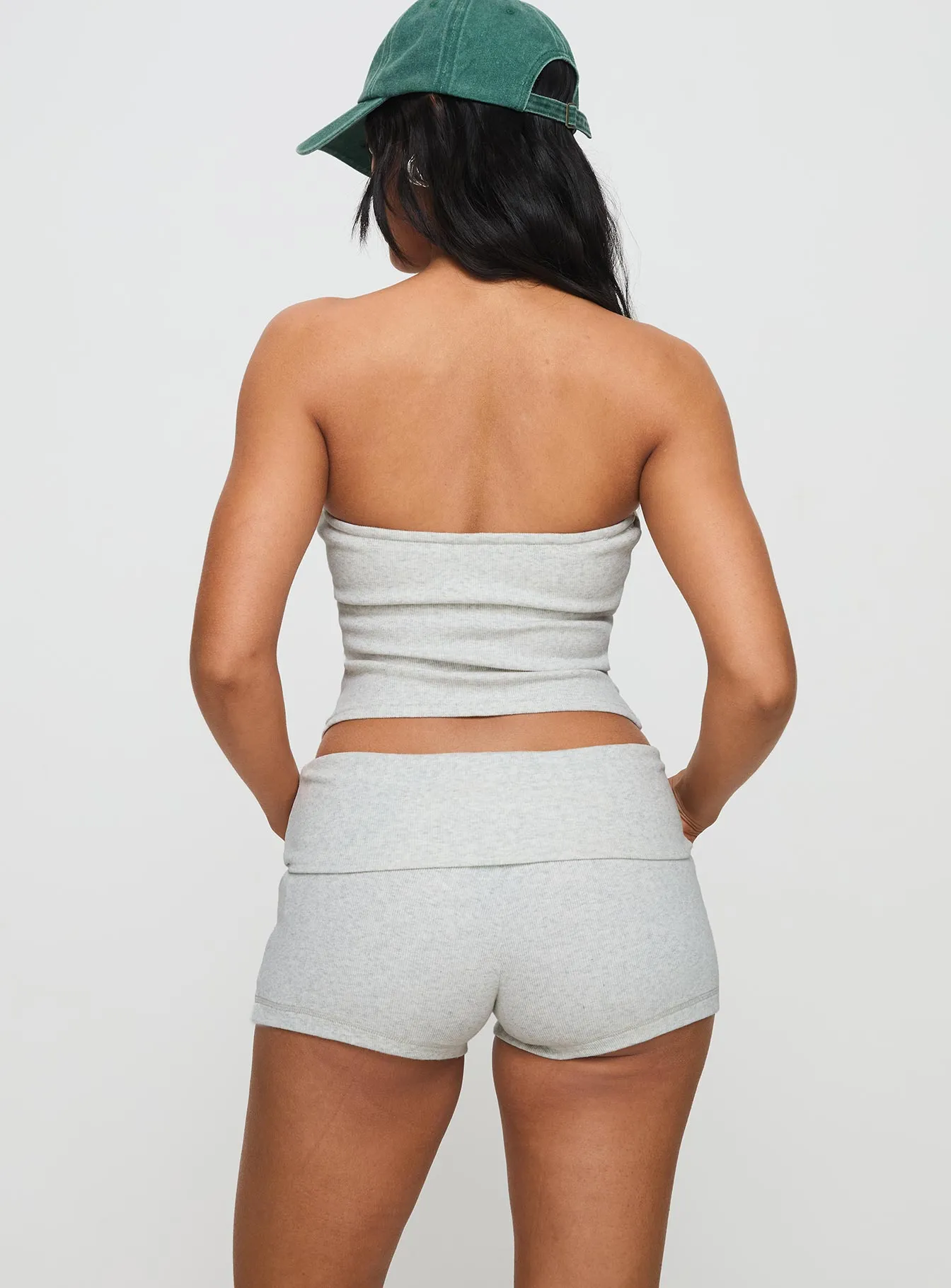 Baseline Low Rise Rib Shorts Grey Marle