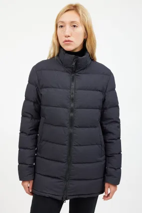 Blacked Quilted Down Jacket