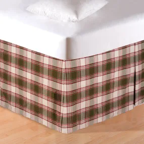 Chickadee Plaid Bed Skirt