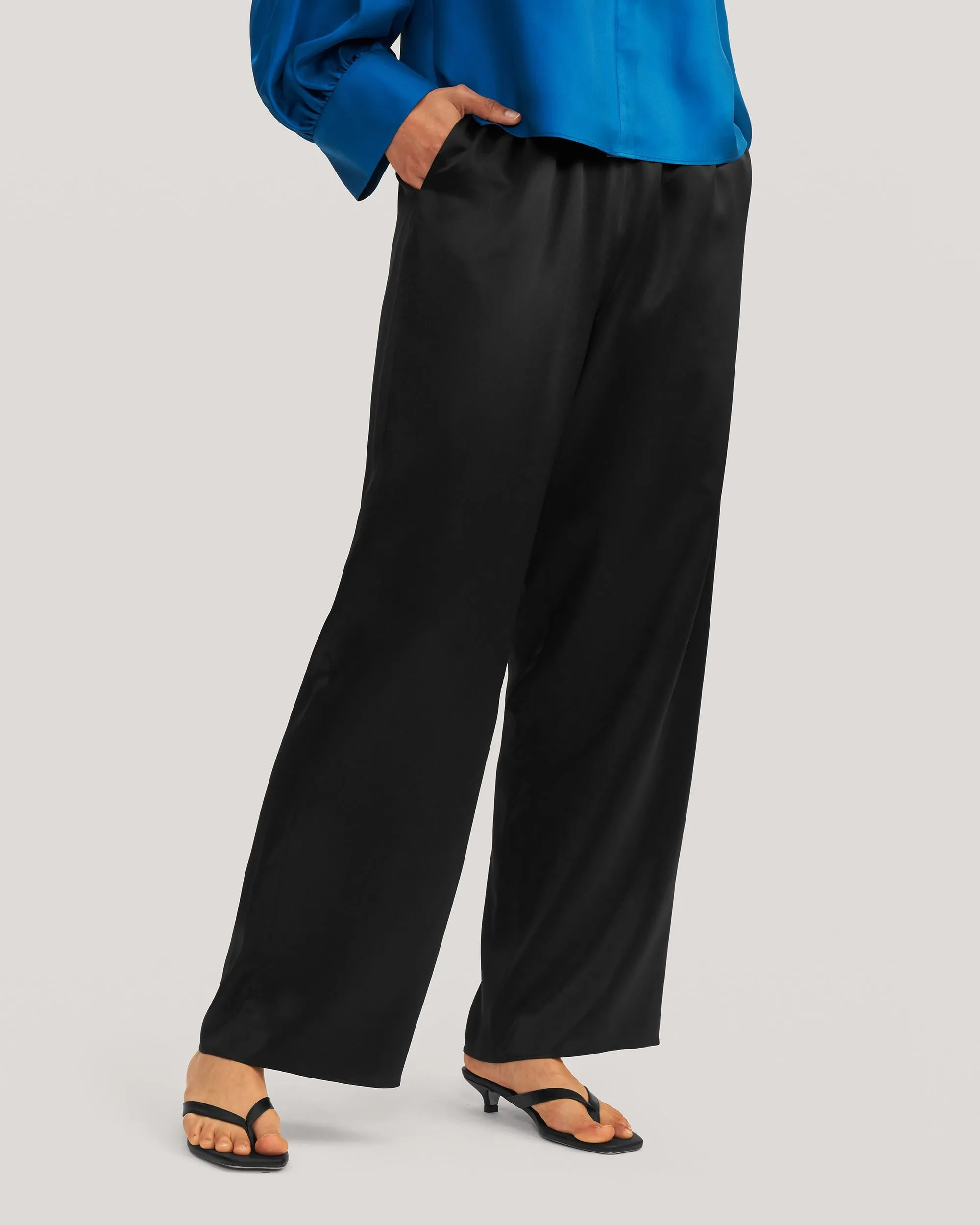 Citron silk  relaxed Pants