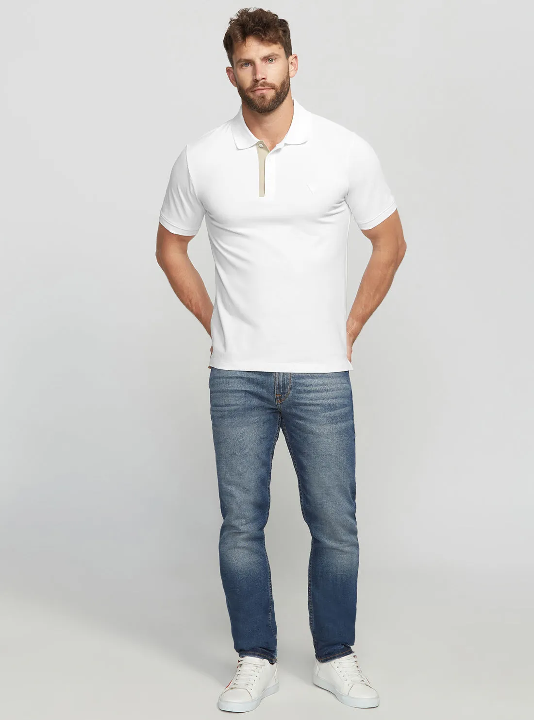 Eco White Lyle Polo T-Shirt