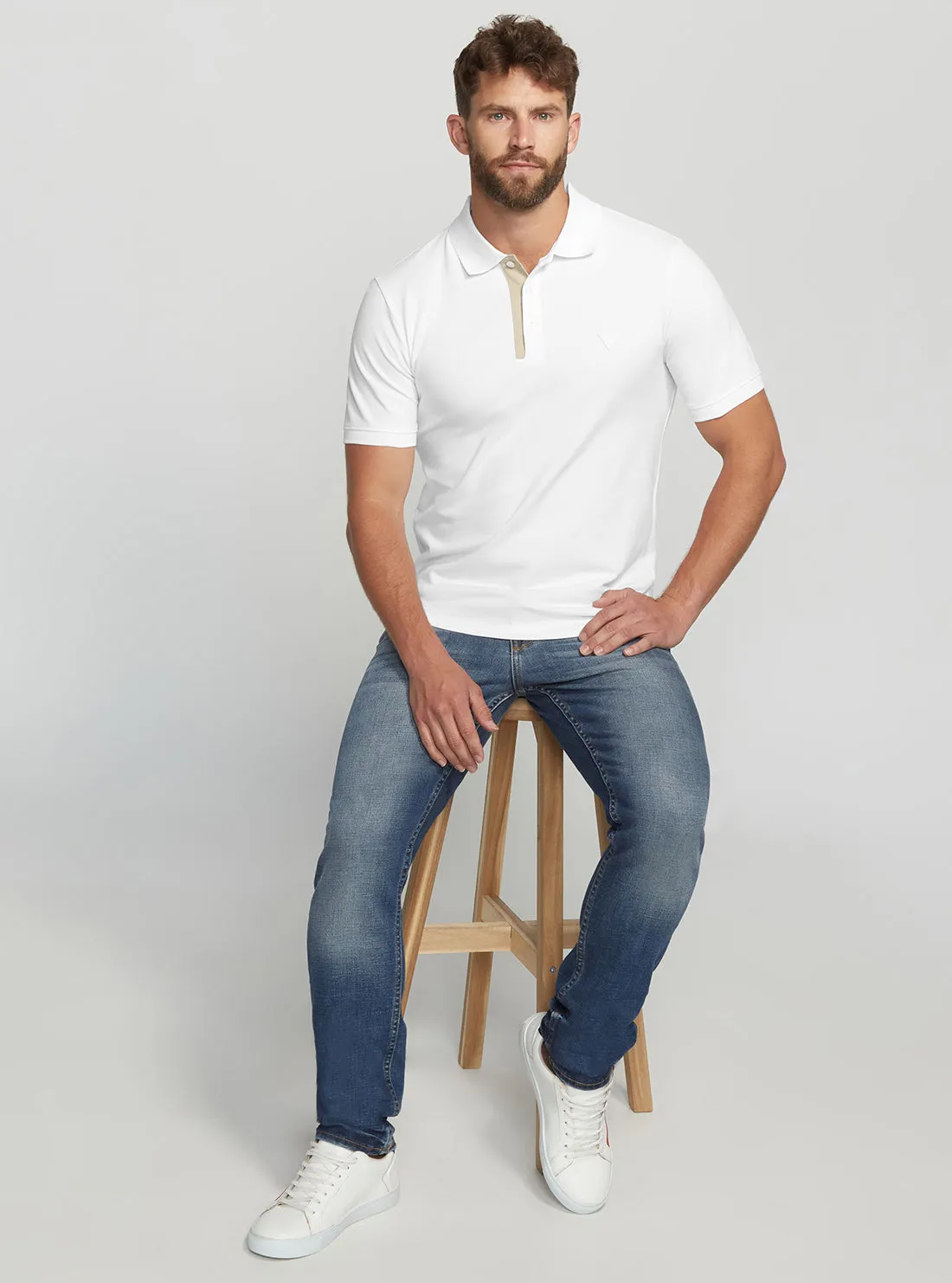 Eco White Lyle Polo T-Shirt