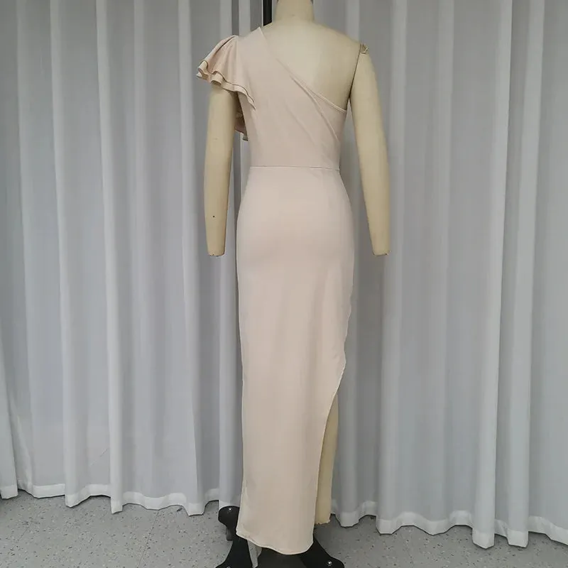 Elegant One-Shoulder Cocktail Dress