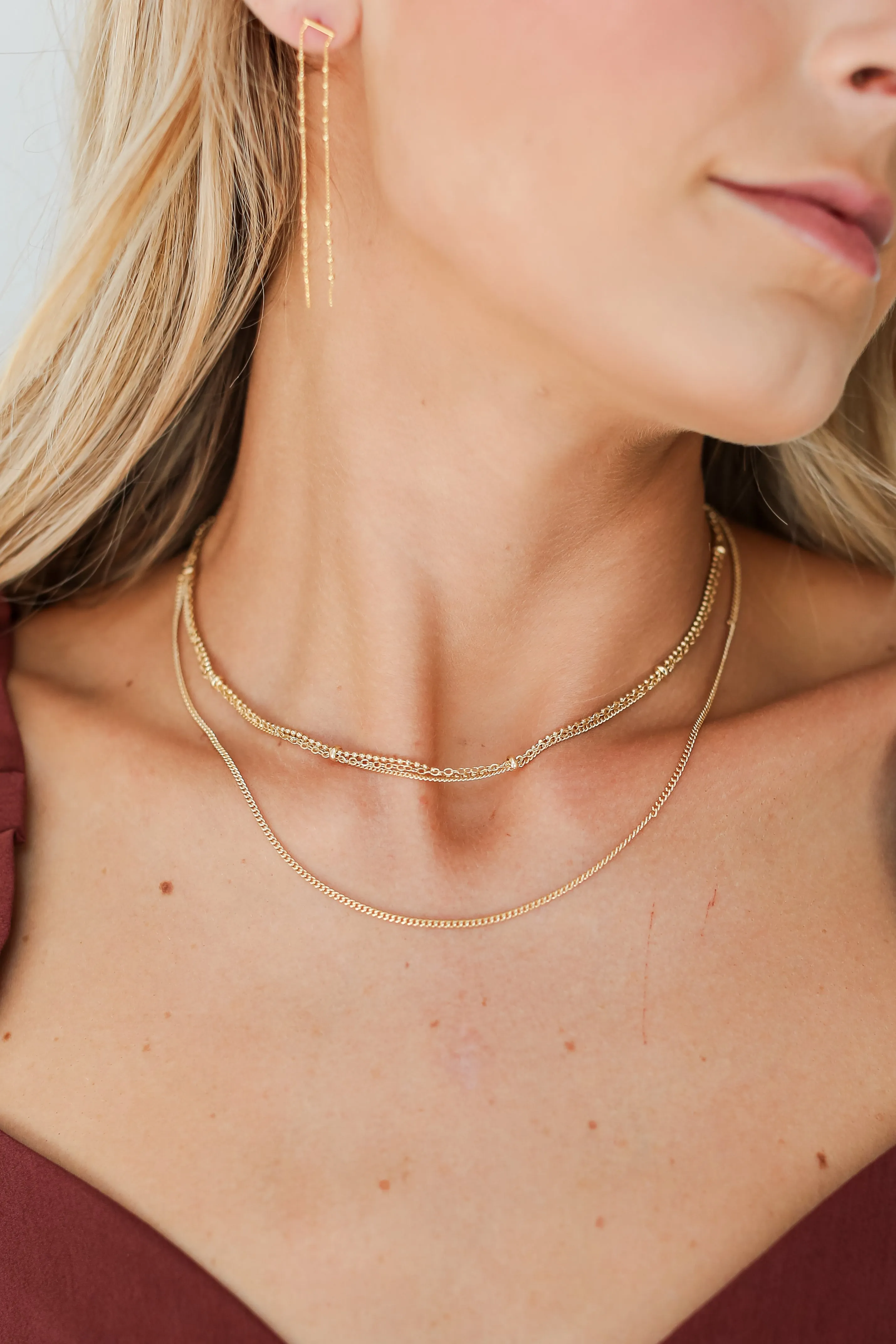 FINAL SALE - Nova Gold Layered Chain Necklace