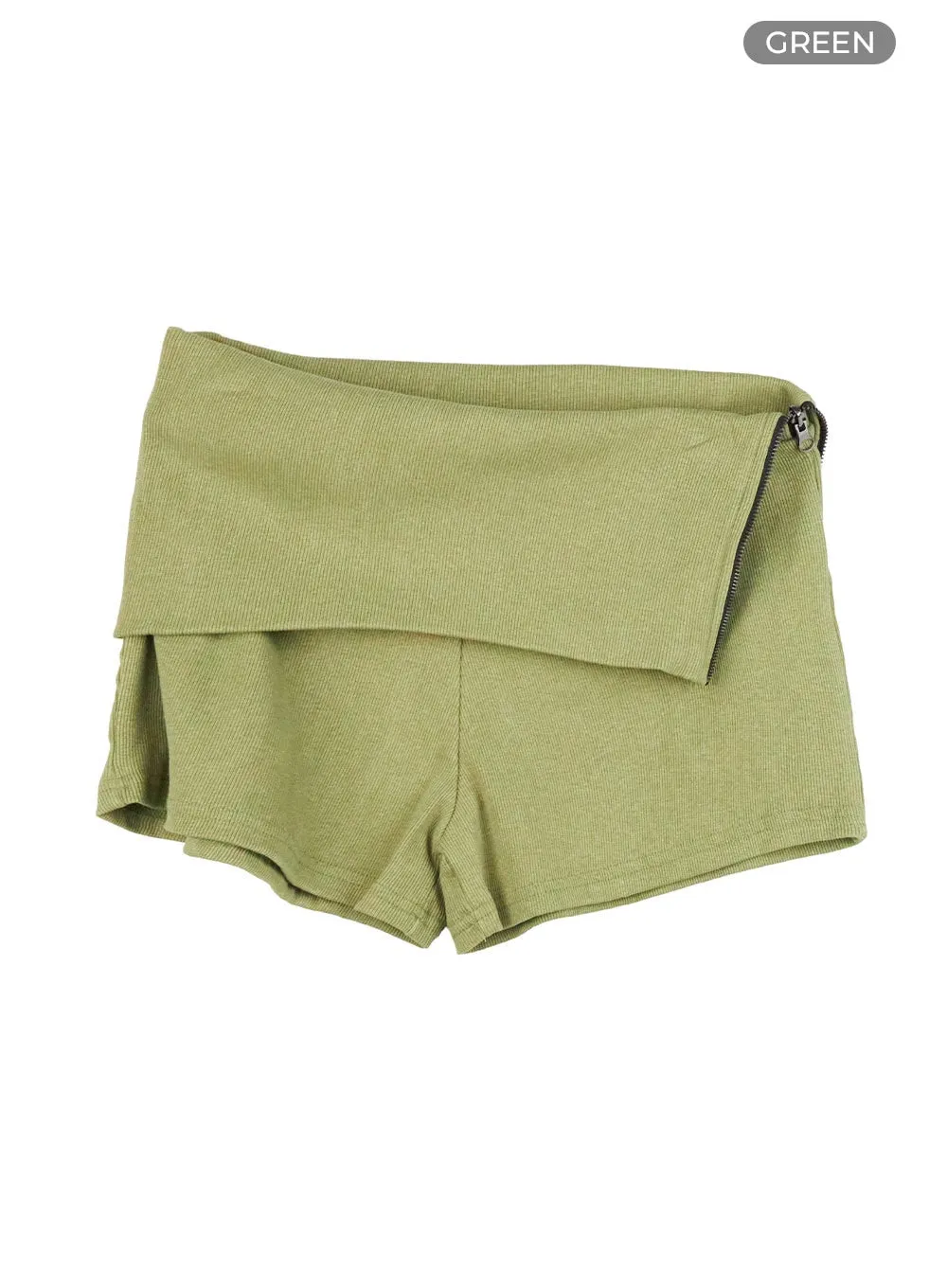 Folded Side Zip Shorts IG405