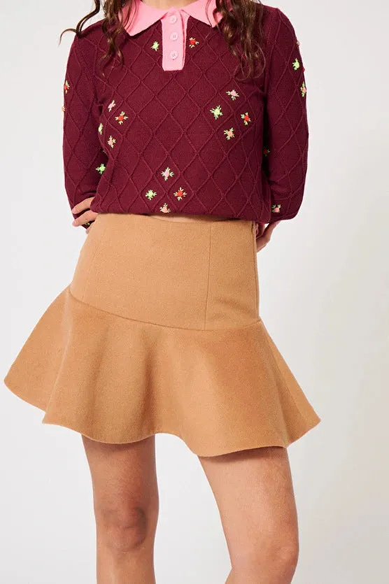 Gabardine Mini Skirt