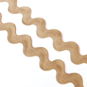 Giant Ric Rac Trim - Camel - 38mm