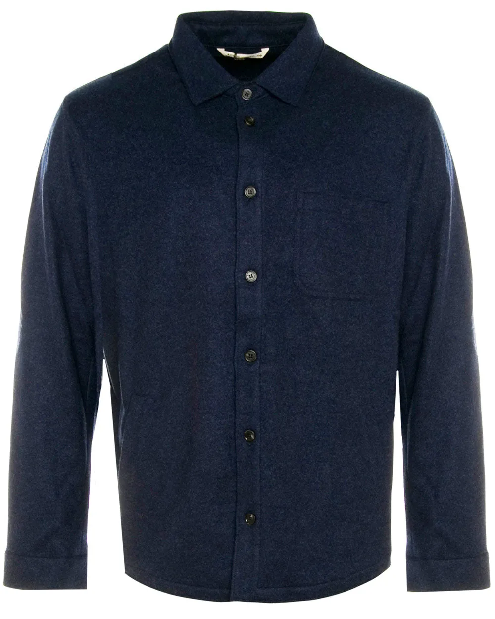 Ink Blue Cashmere Felt Overshirt