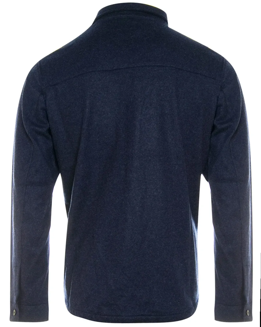 Ink Blue Cashmere Felt Overshirt