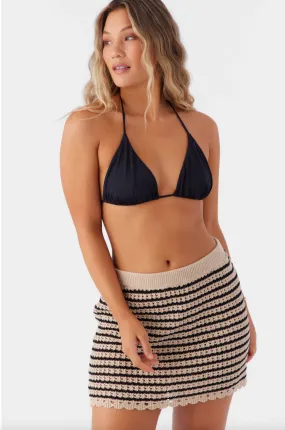 KELSEY CROCHET COVER-UP MINI SKIRT (BLK)