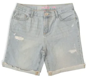 [Kids] Girls Short - Place - Washed Blue (folded)