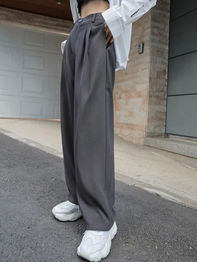 Korean Grey Relaxed Pant