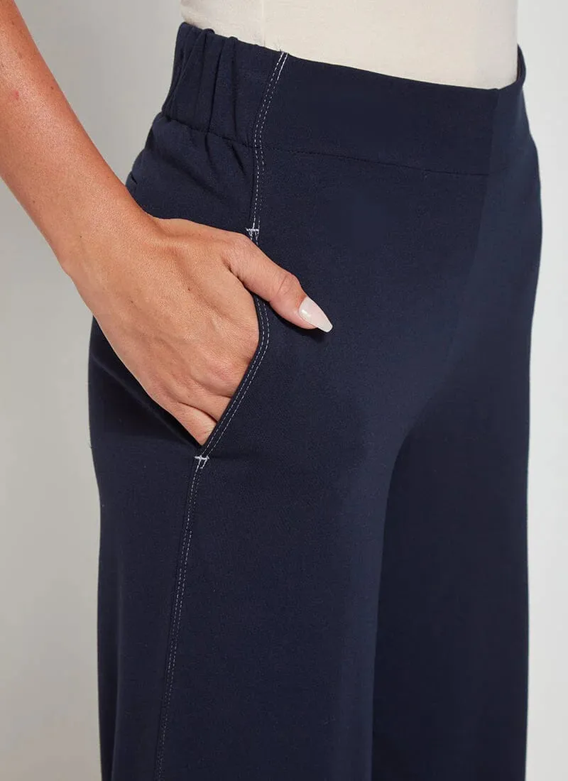 Leila Crop Relaxed Wide Leg | True Navy