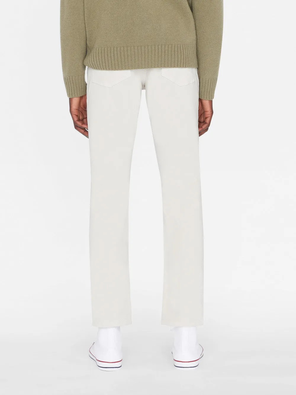 L'Homme Slim Crop Brushed Twill -- Milk Beige