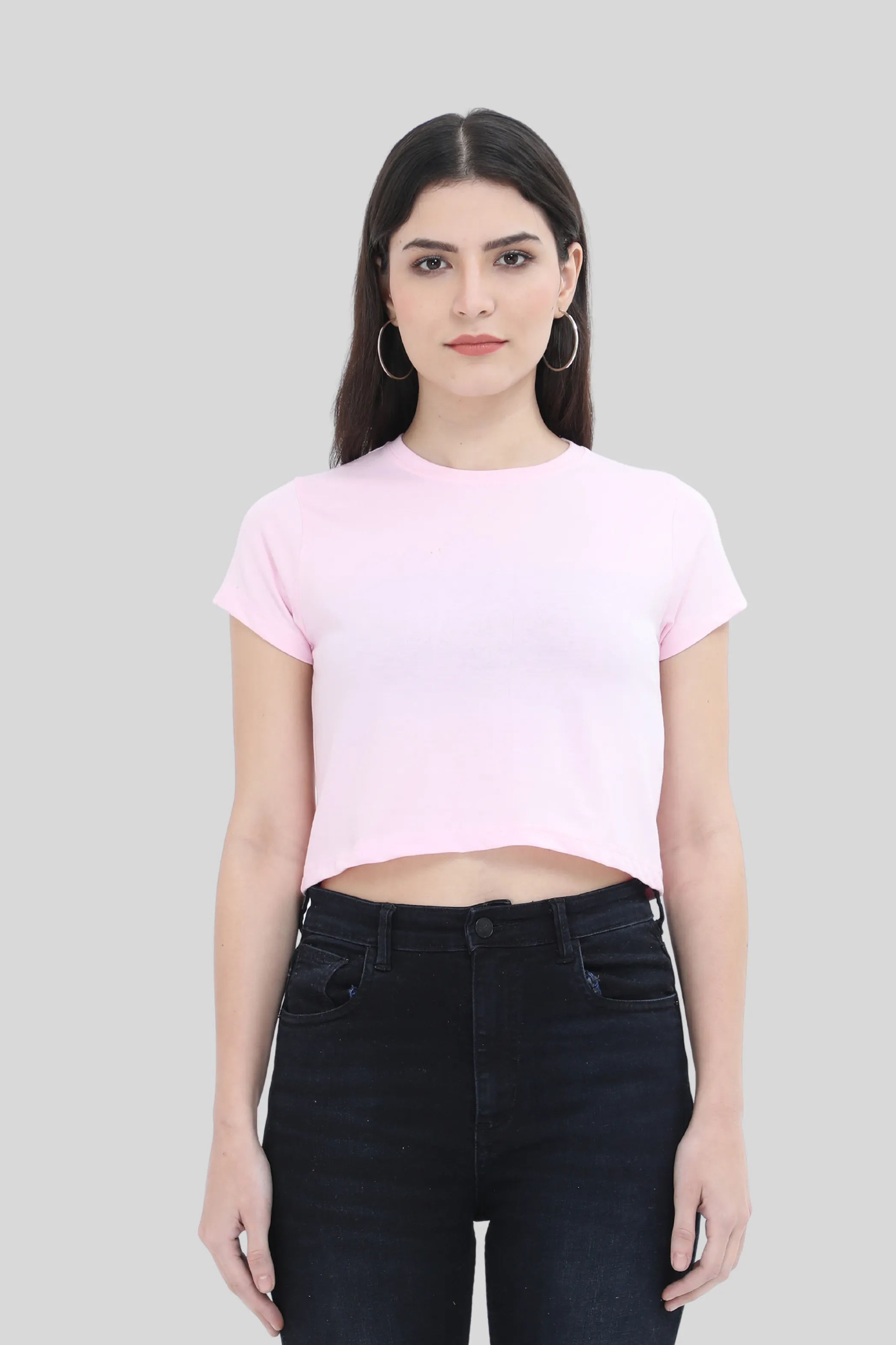 Light Pink Crop Tops for women