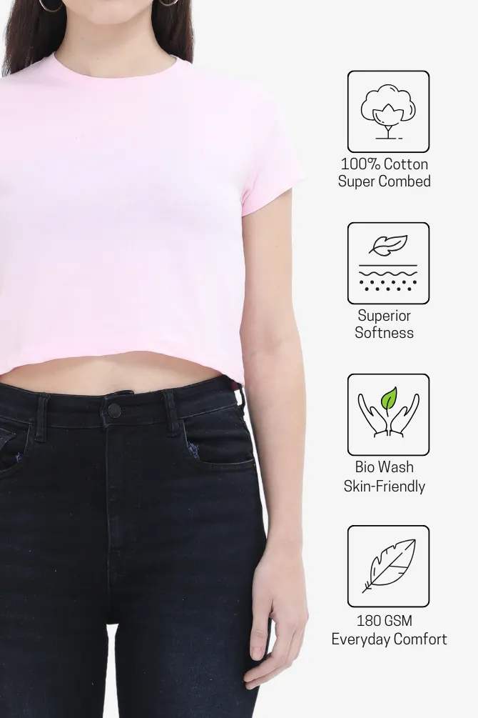 Light Pink Crop Tops for women