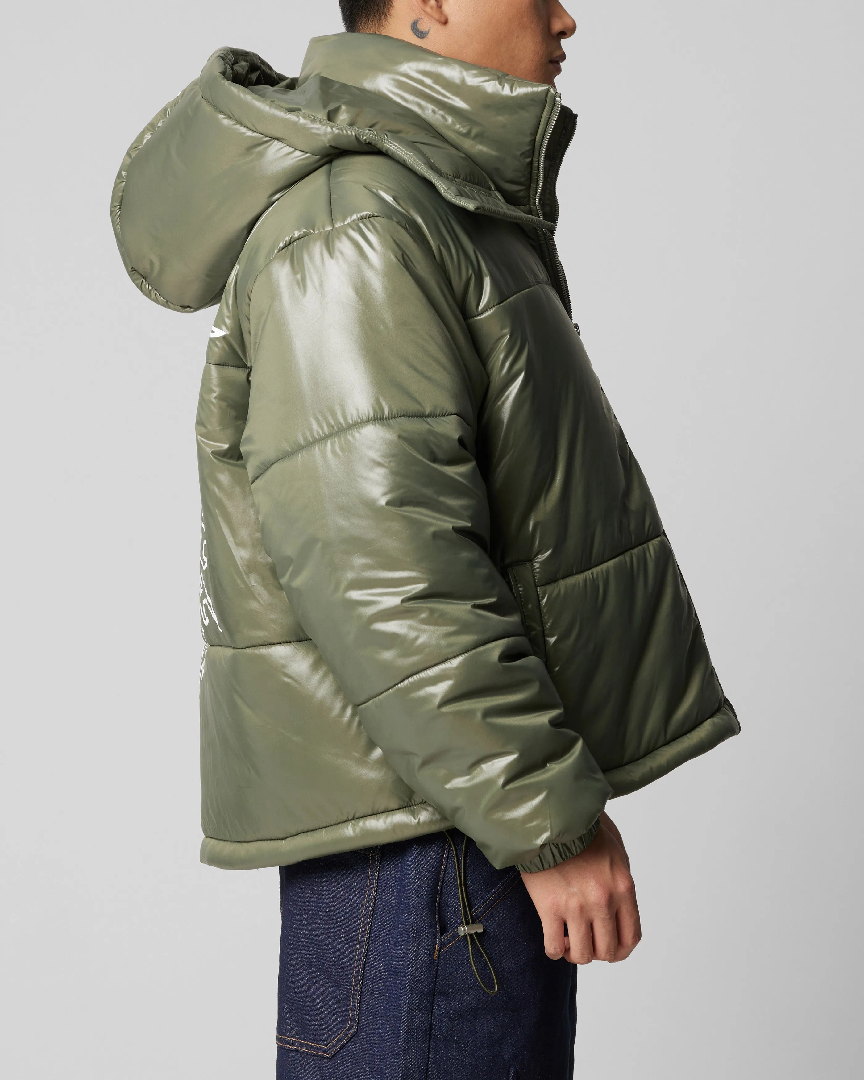 Loiter Star Born Puffer Jacket Green