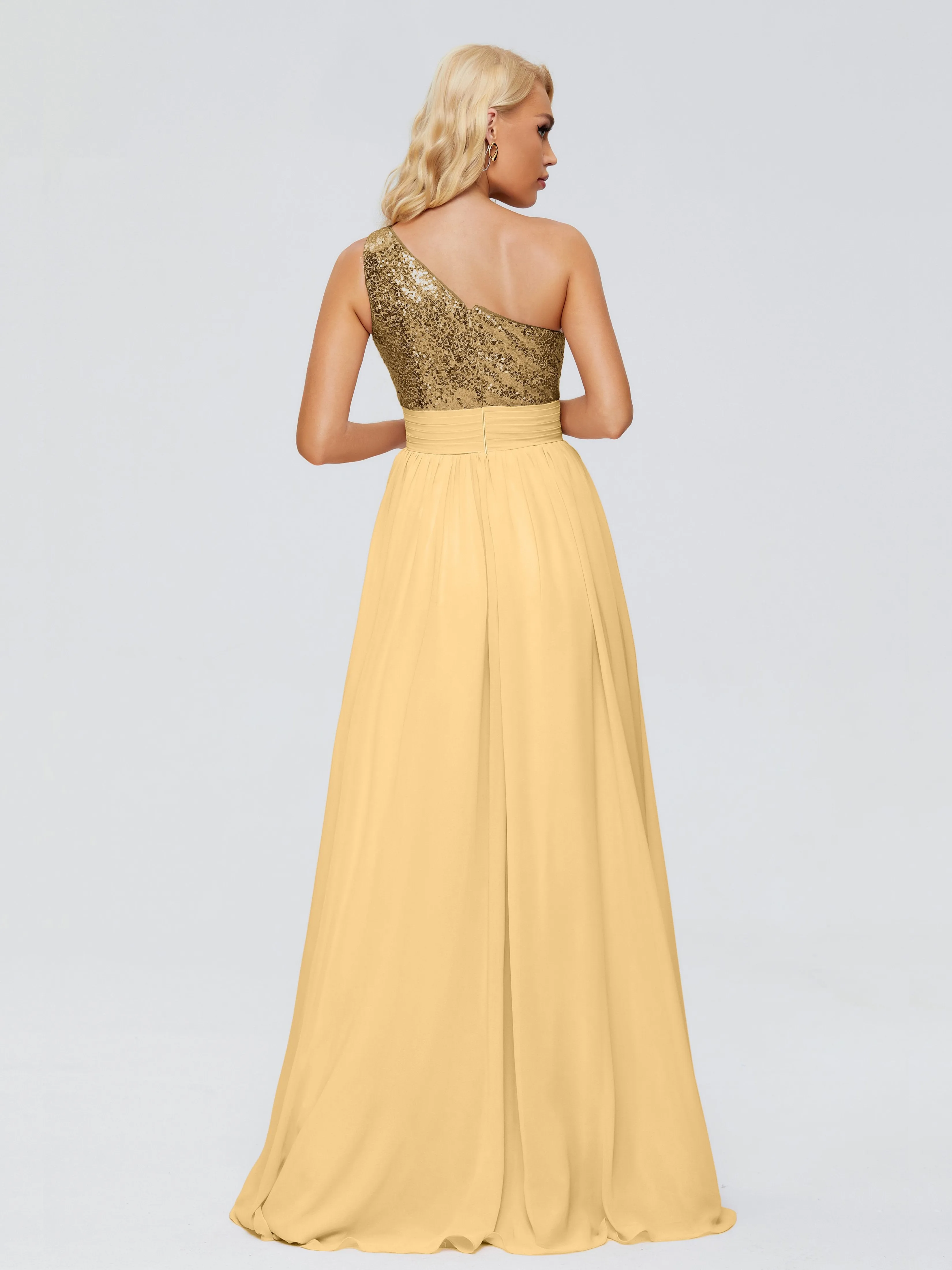 Margaret One-Shoulder Sequins Bridesmaid Dresses