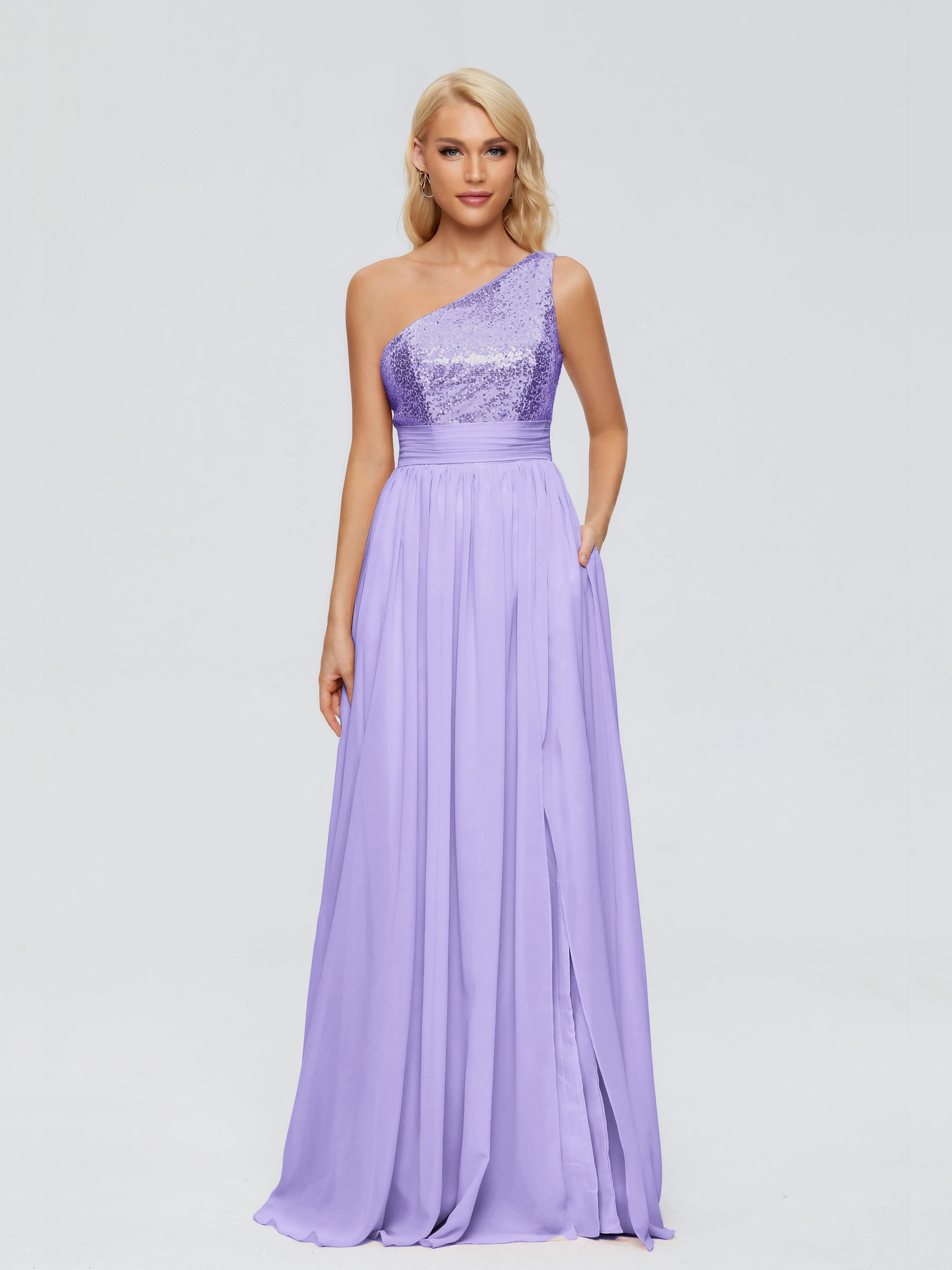 Margaret One-Shoulder Sequins Bridesmaid Dresses