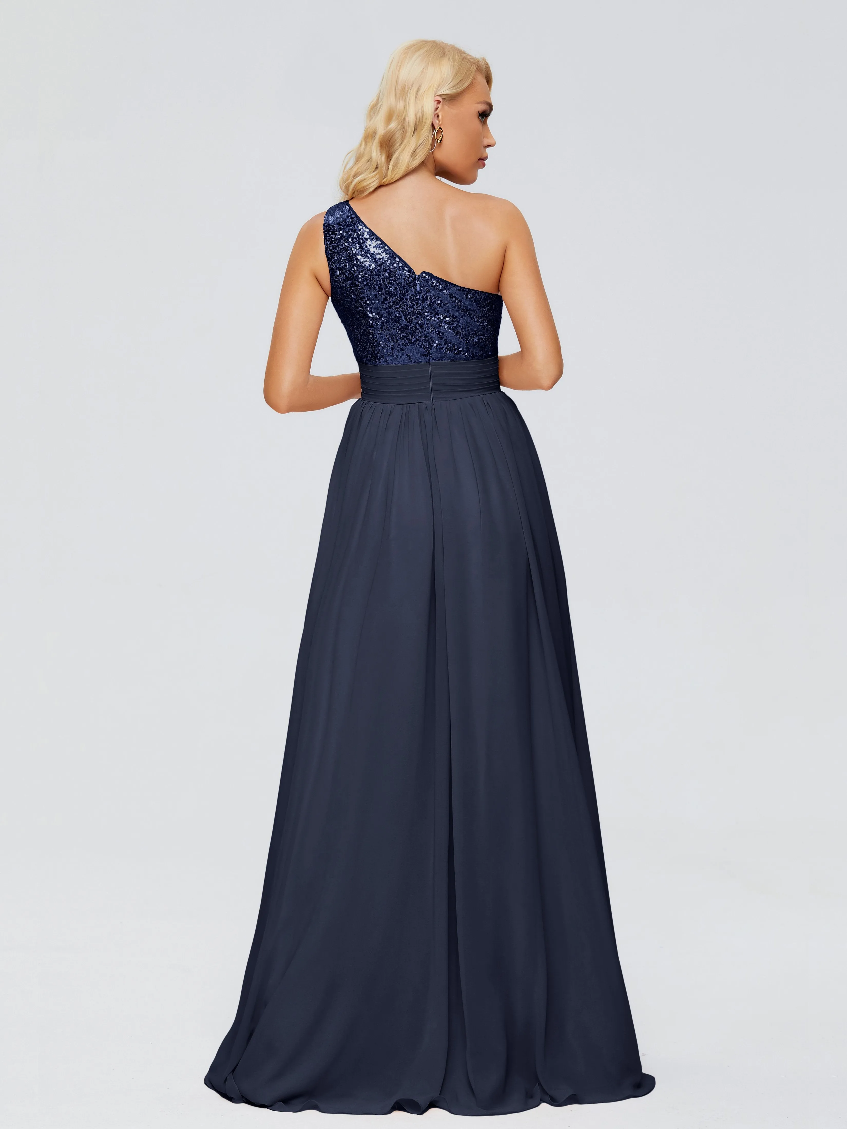 Margaret One-Shoulder Sequins Bridesmaid Dresses