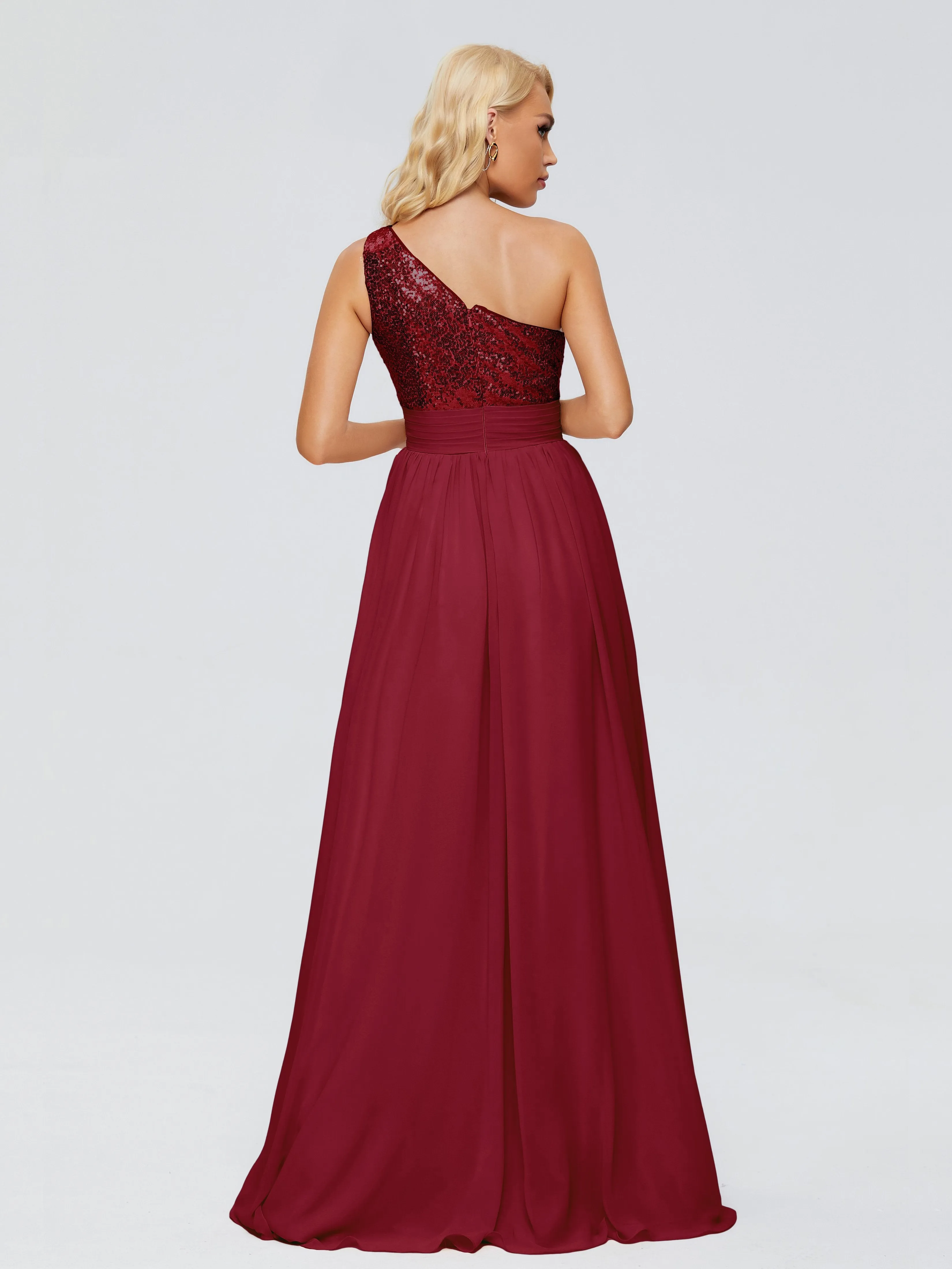 Margaret One-Shoulder Sequins Bridesmaid Dresses