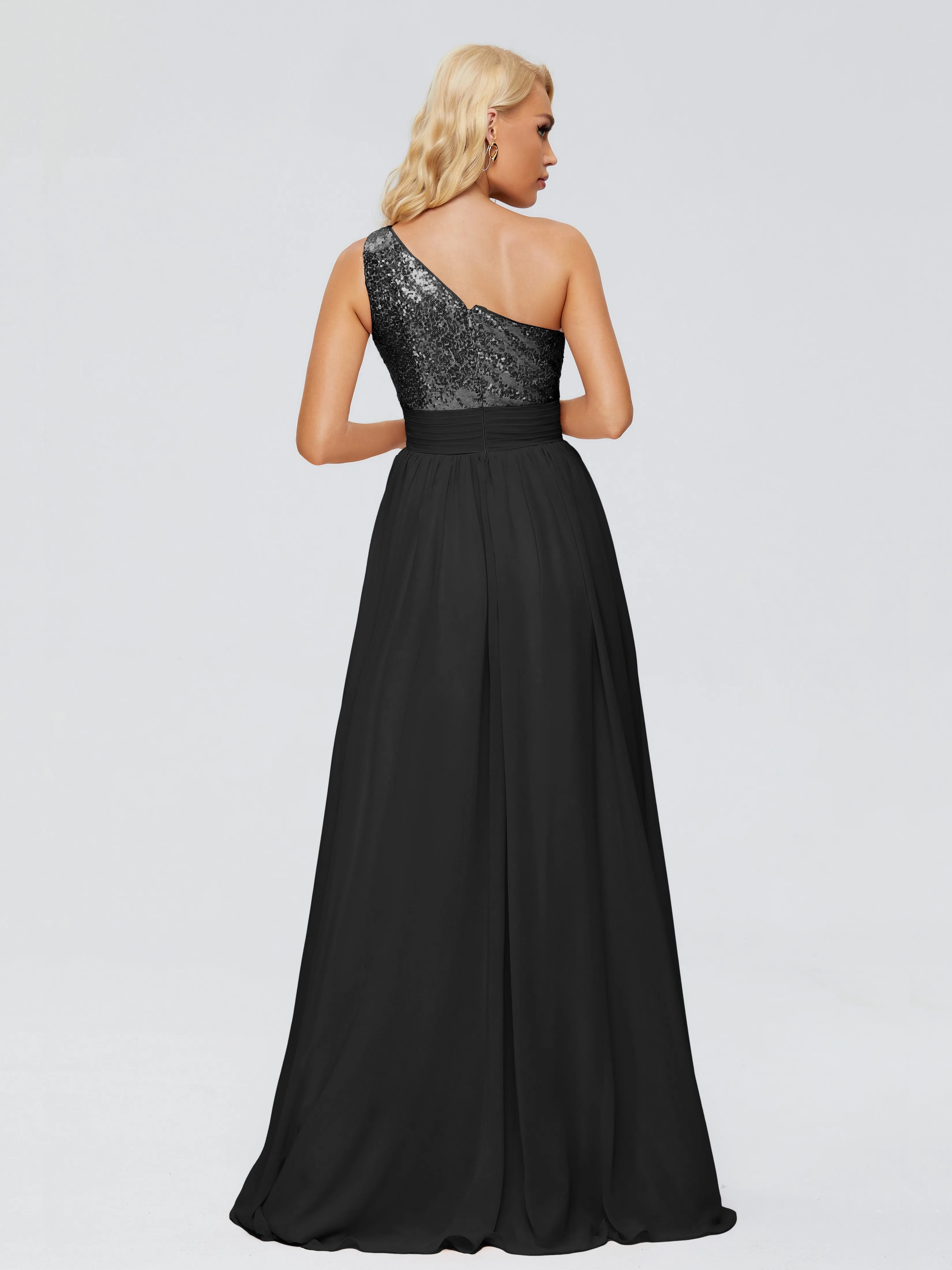 Margaret One-Shoulder Sequins Bridesmaid Dresses