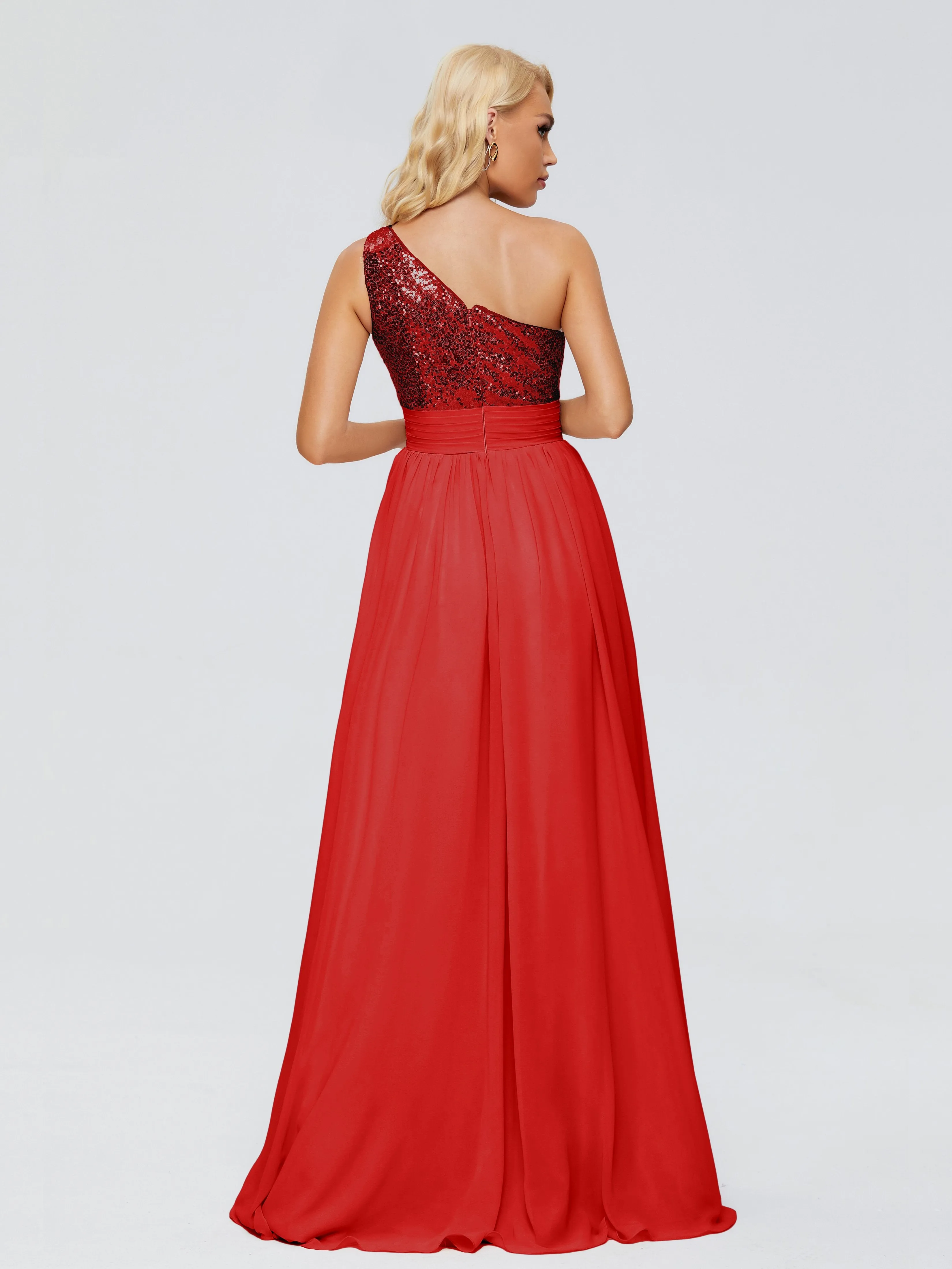 Margaret One-Shoulder Sequins Bridesmaid Dresses