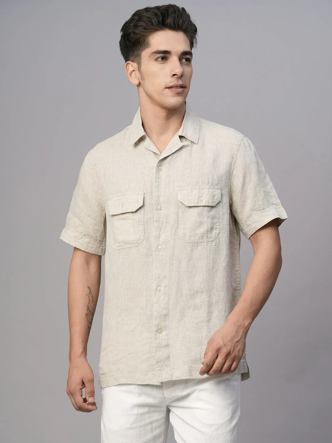 Men's Natural Cotton Regular Fit Shirt