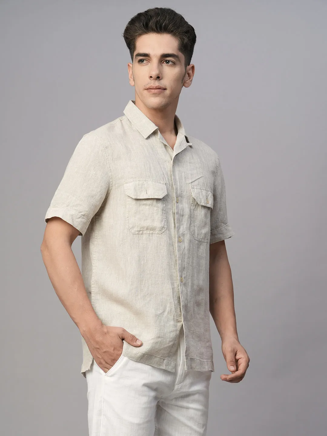 Men's Natural Cotton Regular Fit Shirt