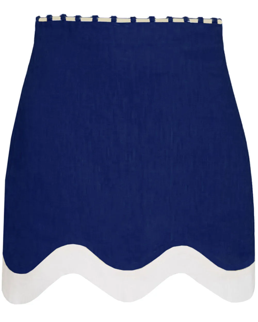 Navy and White Arianna Mini Skirt