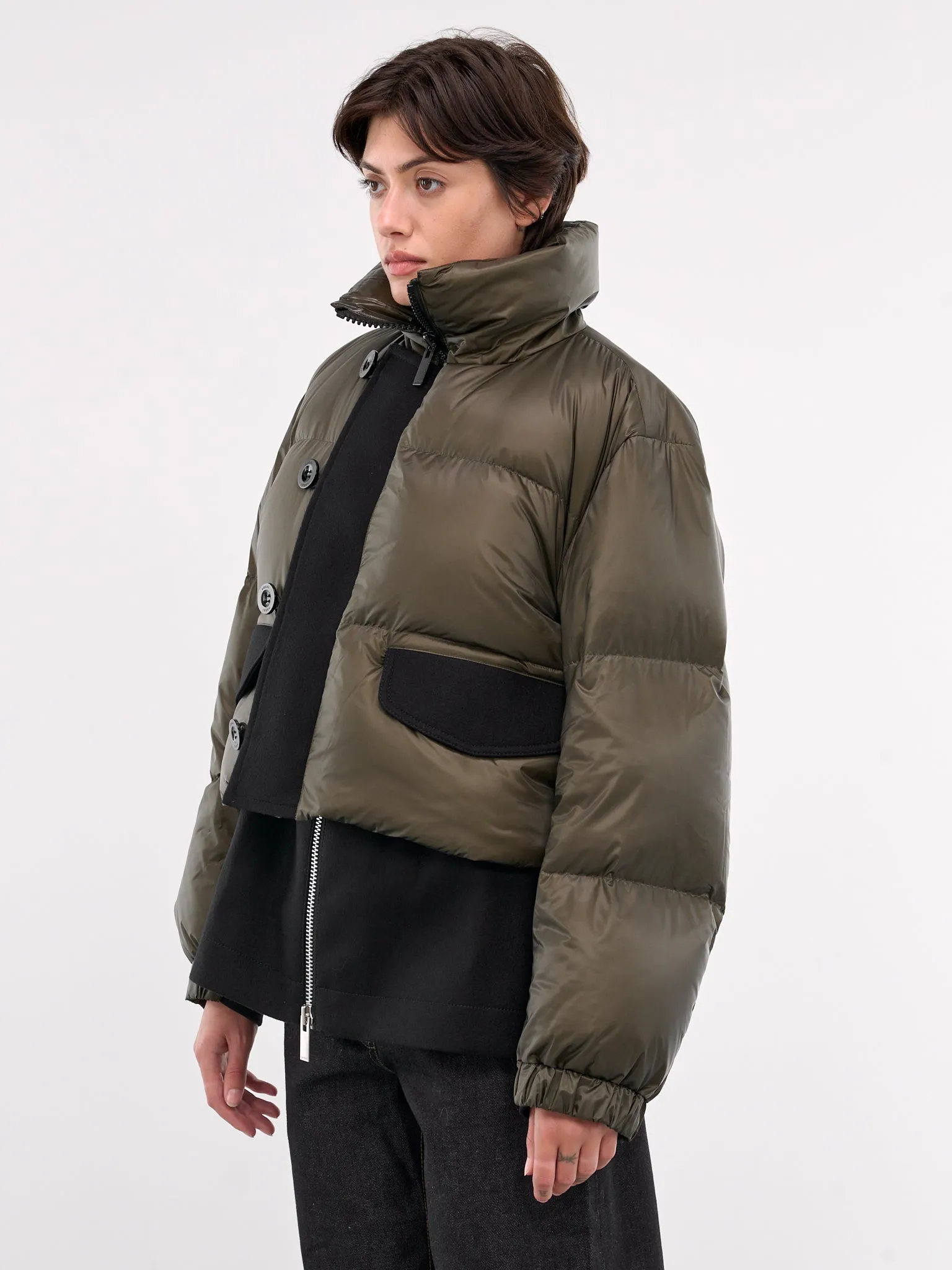 Padded Blouson (24-07600-522-KHAKI-DARK-NAVY)