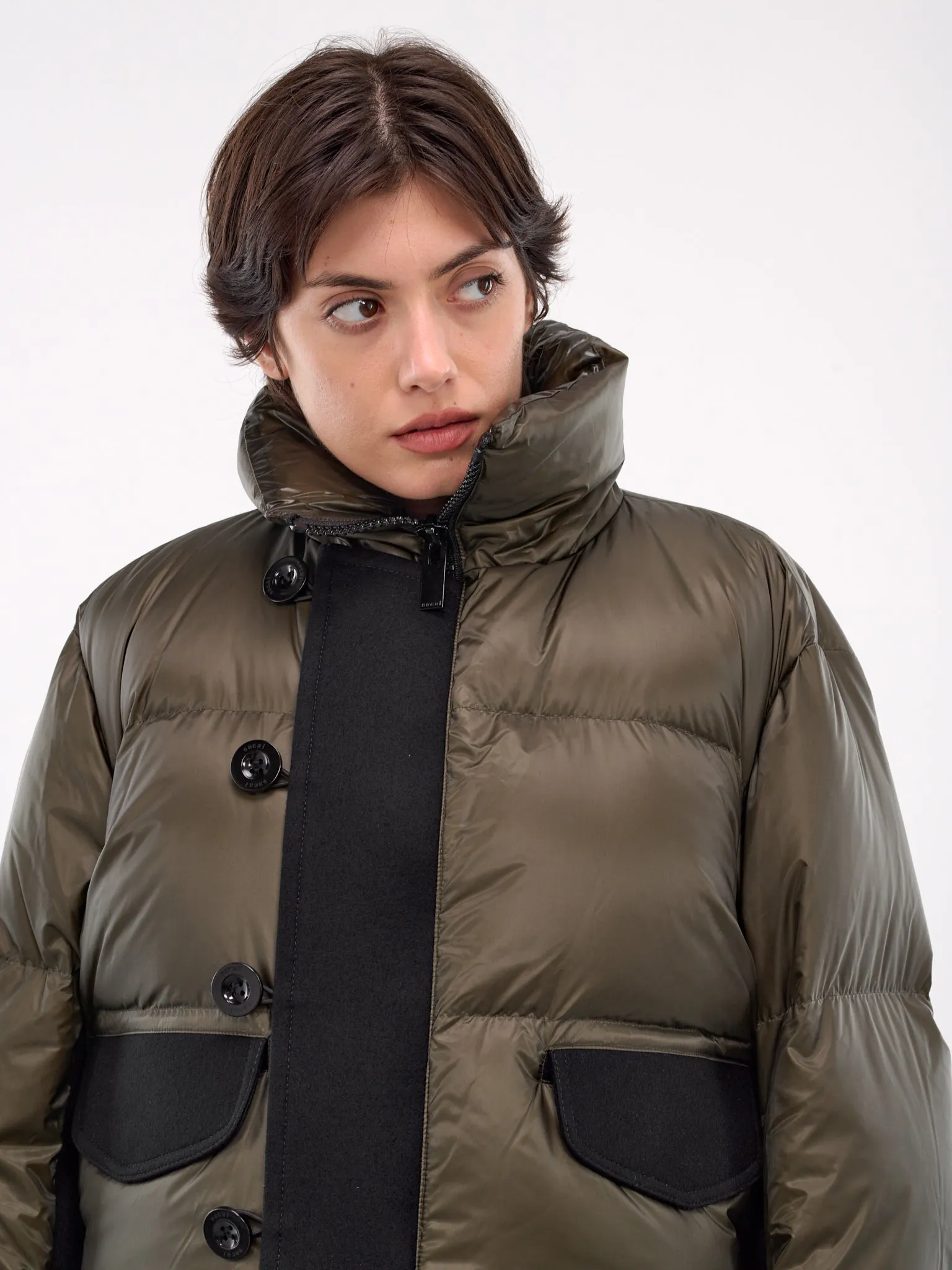 Padded Blouson (24-07600-522-KHAKI-DARK-NAVY)