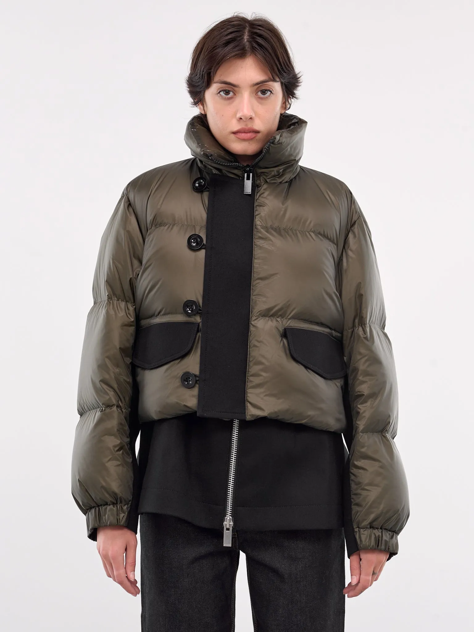 Padded Blouson (24-07600-522-KHAKI-DARK-NAVY)