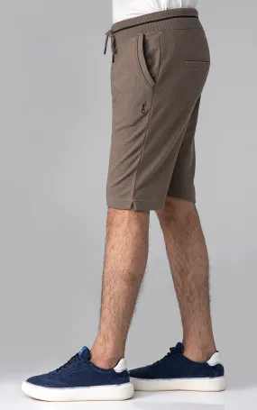 PIQUE INTERLOCK TIPPING SHORTS KHAKI