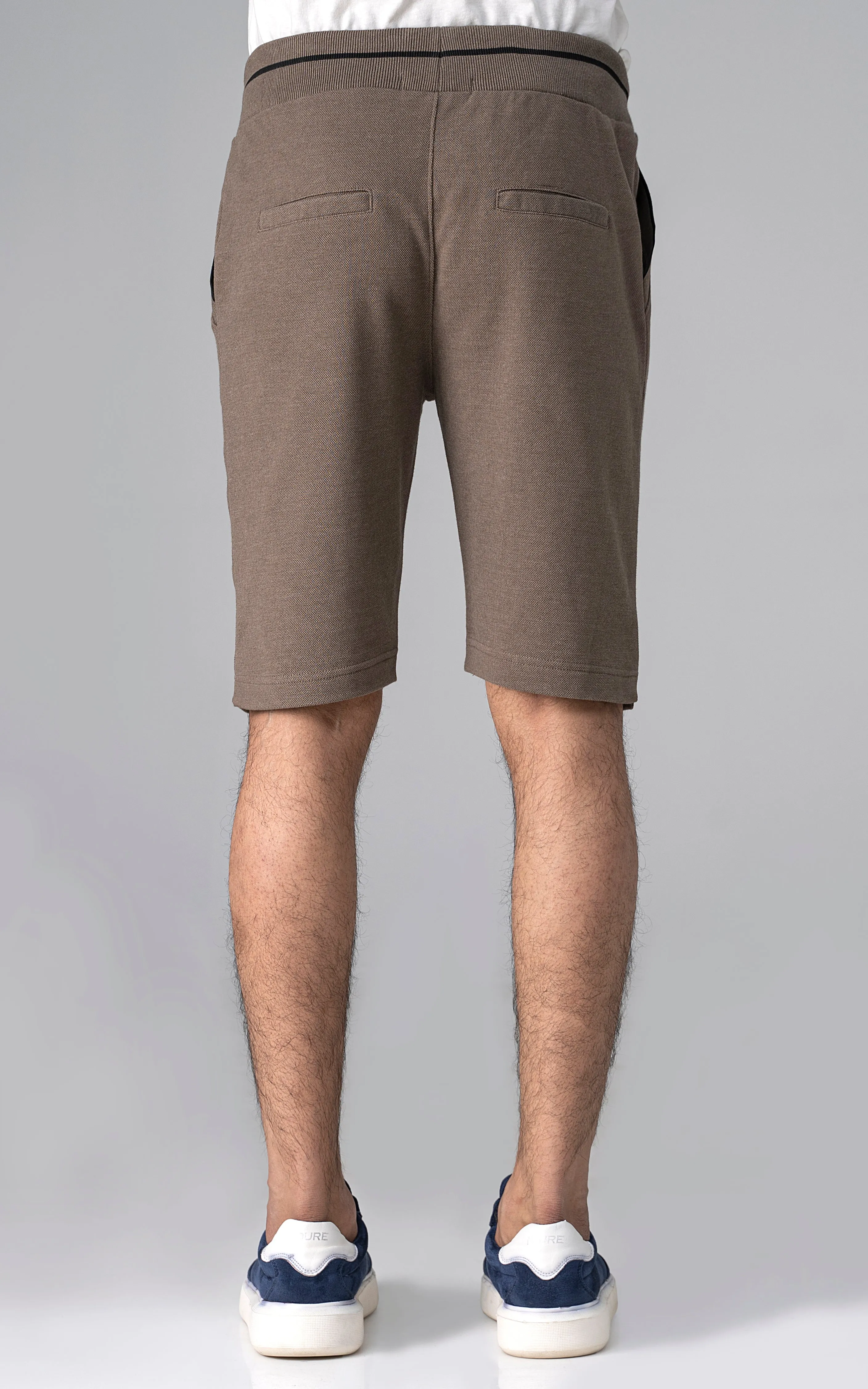 PIQUE INTERLOCK TIPPING SHORTS KHAKI