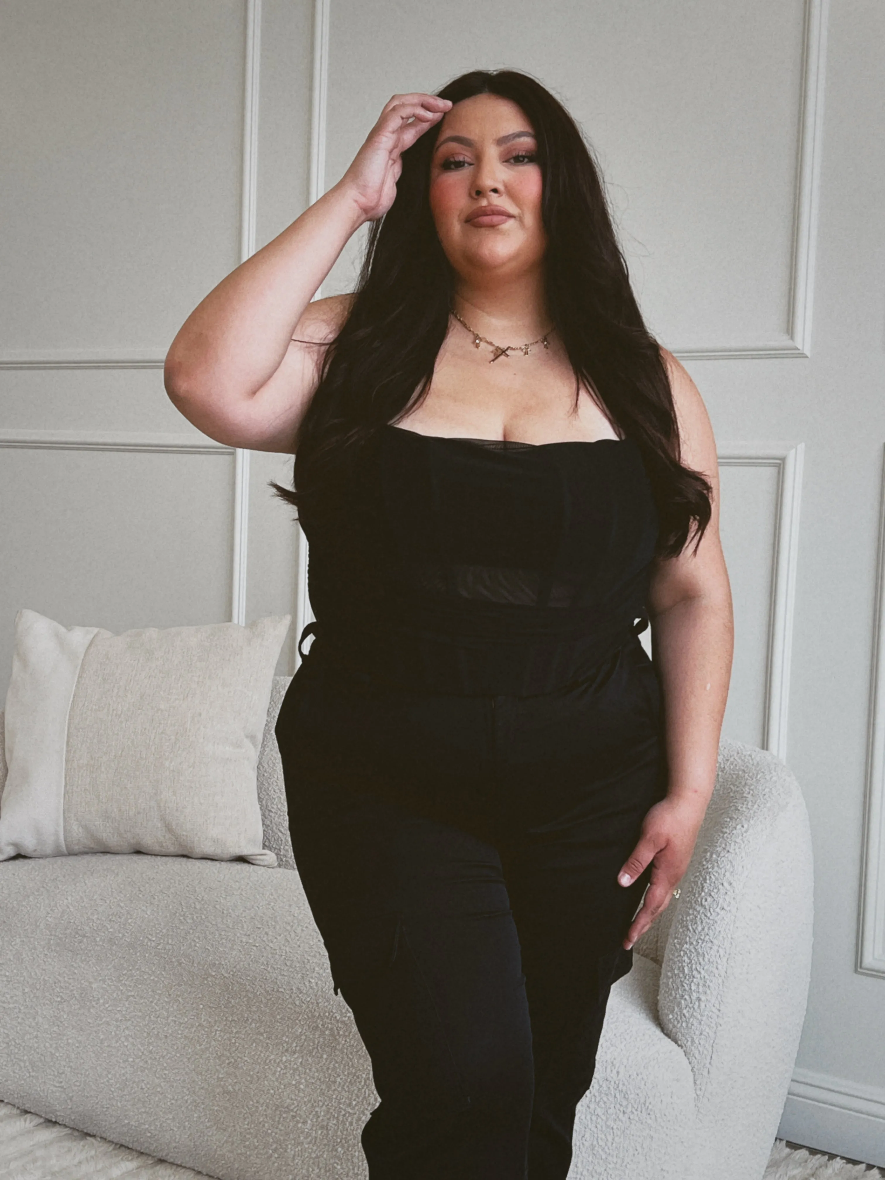 Plus Size Mesh Boned Corset Top