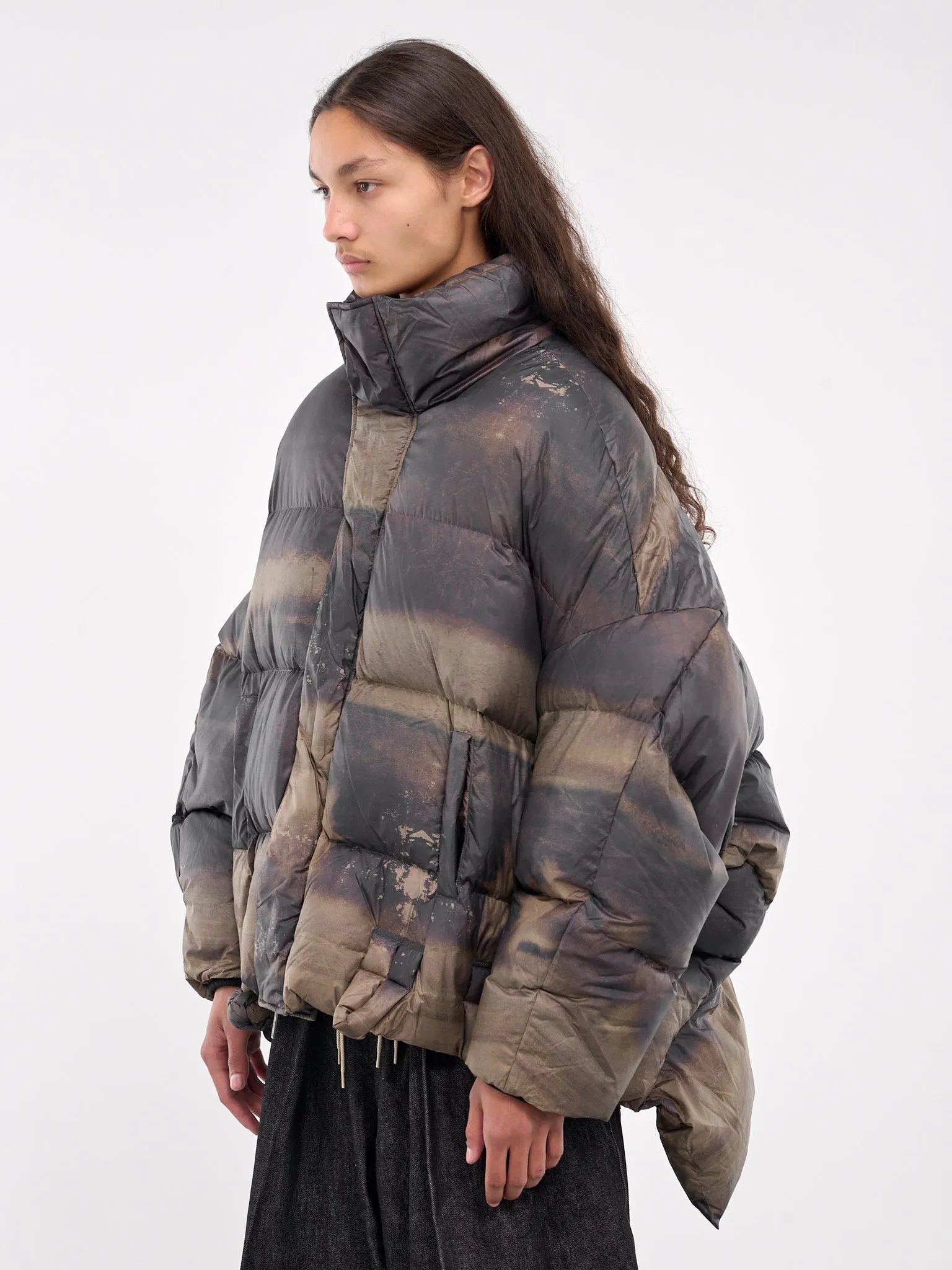 Printed Down Jacket (FUF18JK16-BROWN)