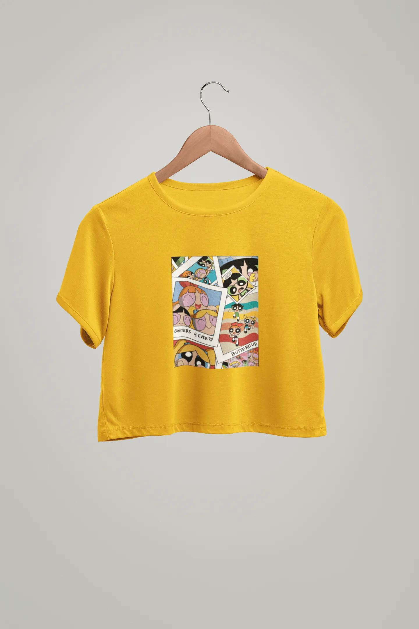 " SISTERS LOVE "- POWERPUFF GIRLS - HALF-SLEEVE CROP TOPS