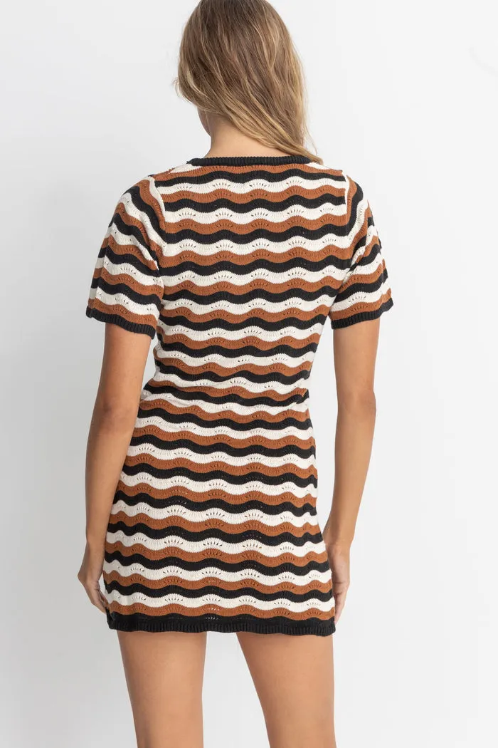 Rhythm Venice Knit Mini Dress - BLACK