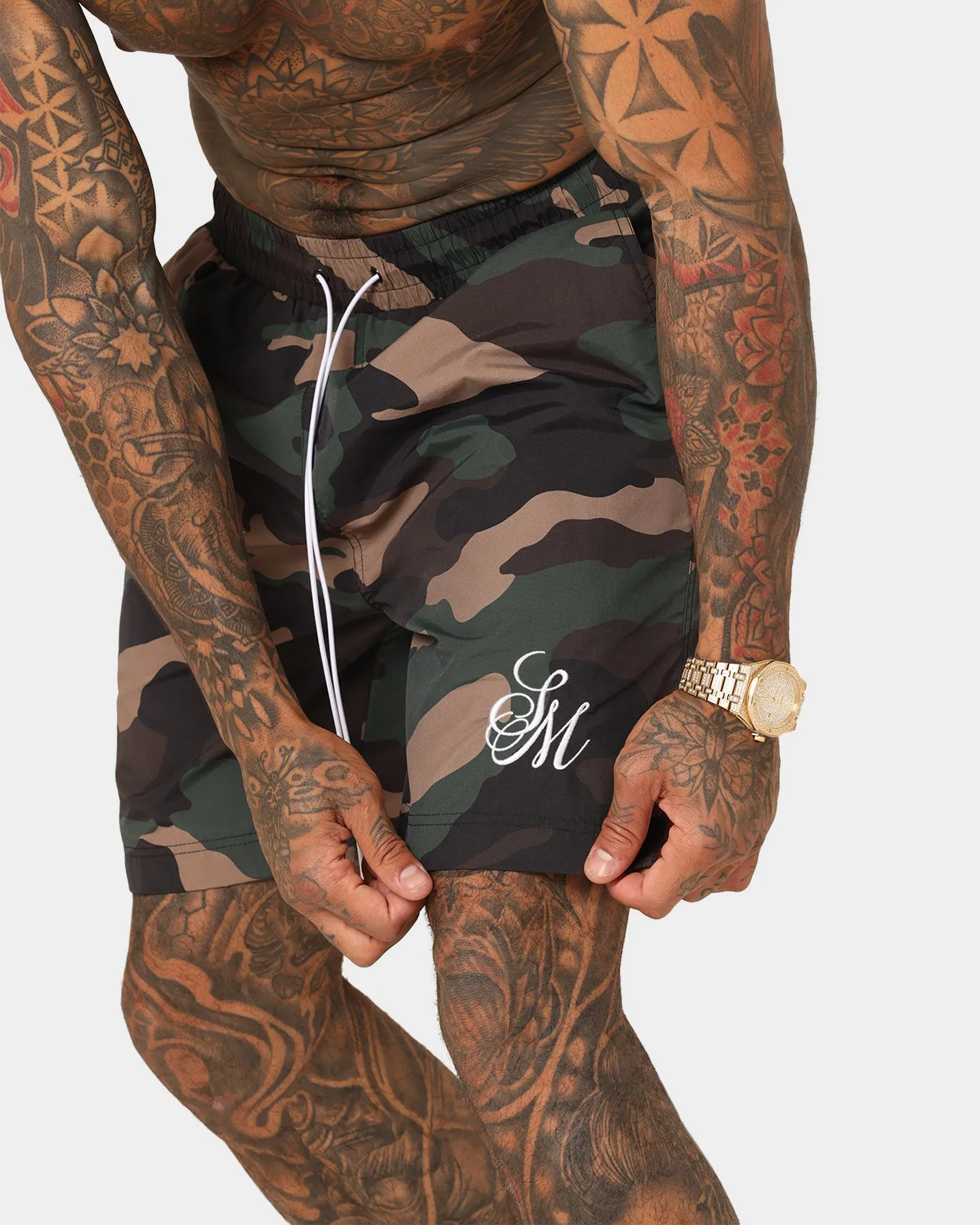 Saint Morta Timeless Camo Beach Shorts Woodland Camo