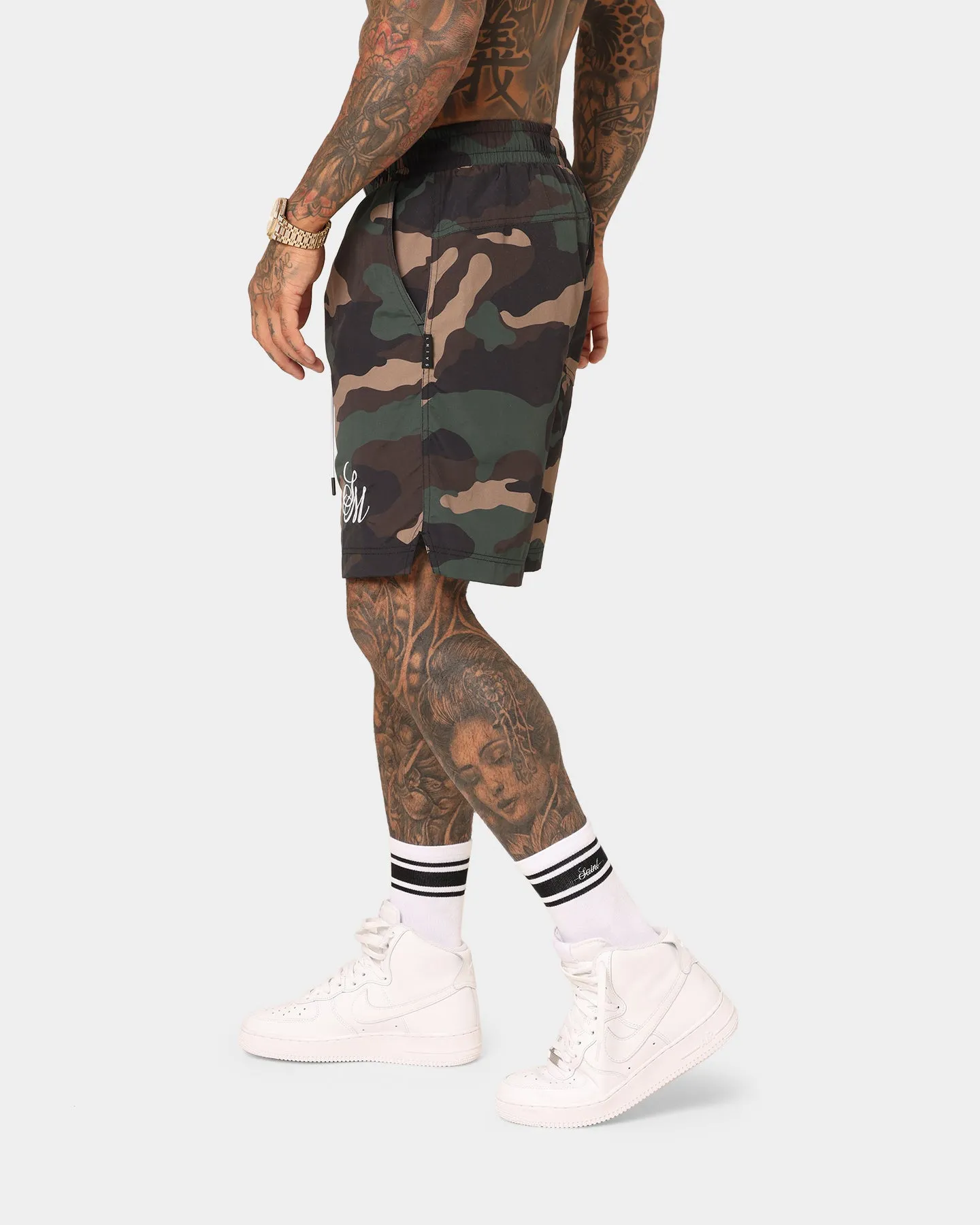 Saint Morta Timeless Camo Beach Shorts Woodland Camo