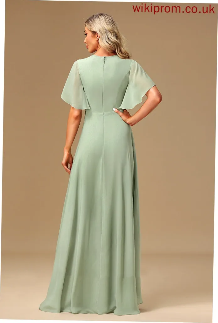 Silhouette Embellishment Asymmetrical A-Line Length Fabric Straps Ruffle Bailee Bridesmaid Dresses