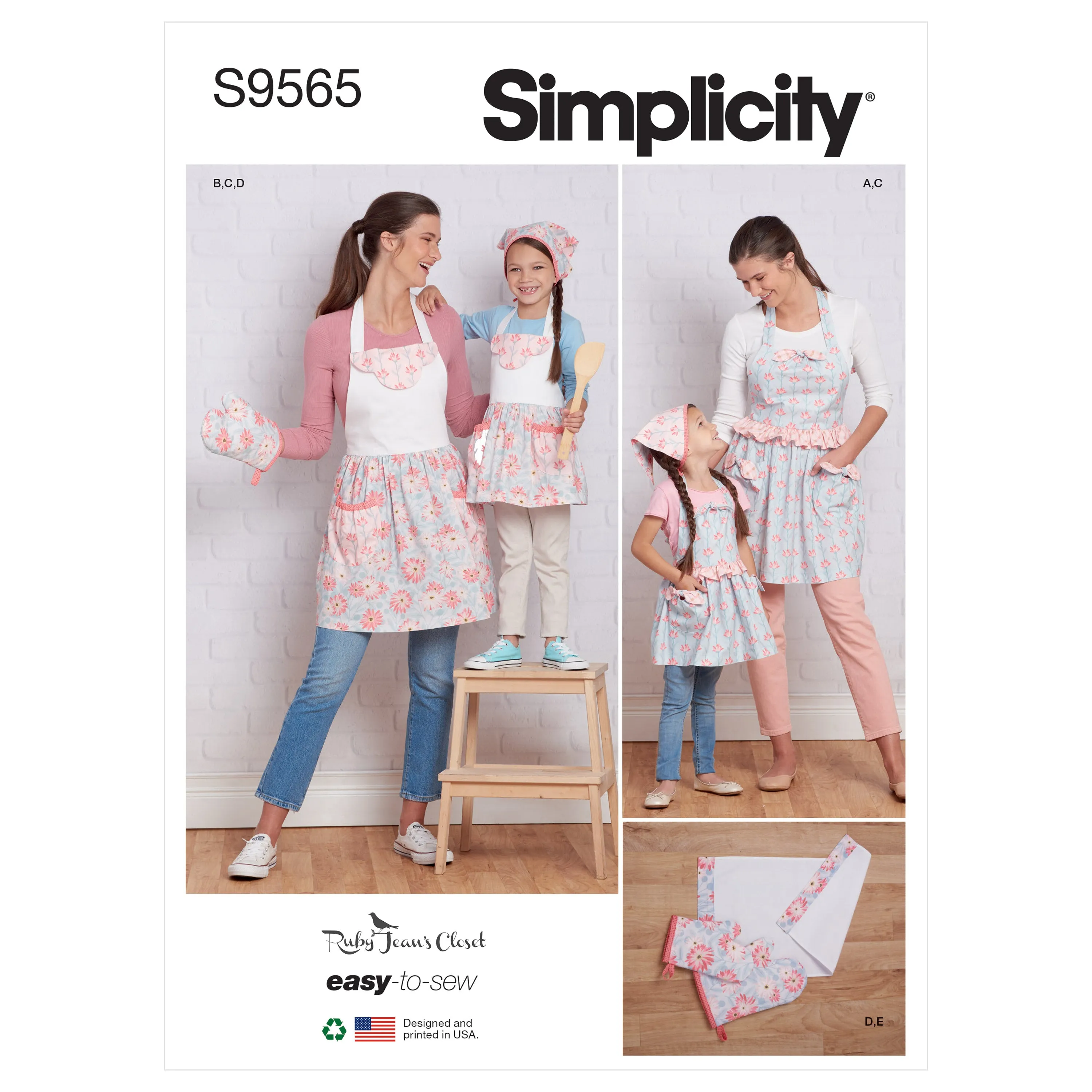 Simplicity Pattern 9565 Child/Miss Apron, Accessories