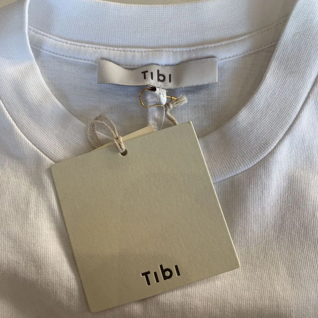 Tibi White Layered S/S Tee